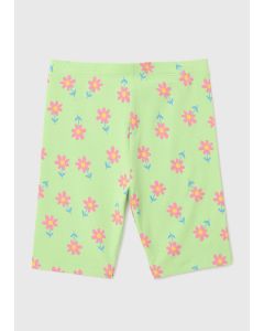 Girls Floral Print Cycling Shorts