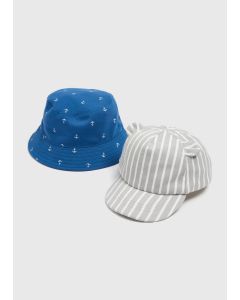 2pk Baby nautical hats