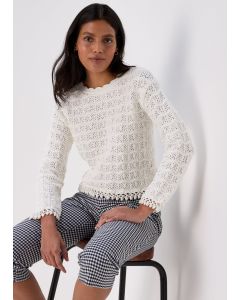 Ivory Pretty Stitch Jumper