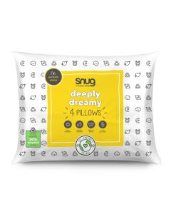 Snug 4 Pack Deeply Dreamy Pillow Set-White-One Size