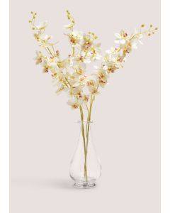 Faux Floral In Glass Vase (58cm x 34cm x 13cm)-Pink