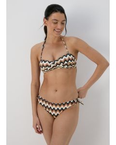 Mocha Chevron Twist Bikini Bottom