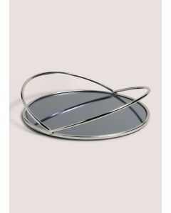 Mirrored Tray (29.5cm x 29.5cm x 5.6cm)-Black