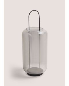 Hurricane XL Chrome Lantern (15cm x 15cm x 6cm)-Clear