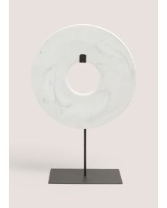 Marble Eff Ornament (37cm x 25cm x 8cm)-White