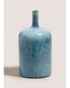 Long Stem Glaze Vase (24.1cm x 12.4cm x 12.4cm)-Blue