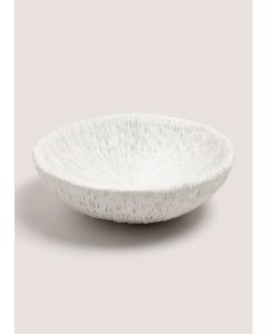 Embossed Decorative Bowl (75cm x 25cm x 25cm)-White