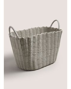 Two Tone Storage Basket (43cm x 40cm x 31cm)-Grey