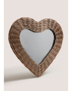 Heart Mirror (38cm x 38cm x 2.5cm) Brown-Natural