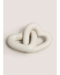 Wood Heart Chain (25cm x 16.3cm x 16.3cm)-White