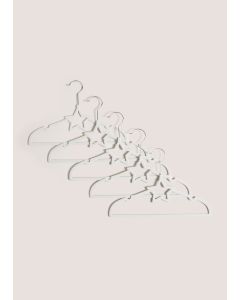 Kids 5 Pack Star Shaped Hangers-Grey-One Size