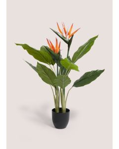 Faux Birds Of Paradise In Pot (100cm)-Black