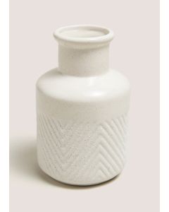 Mini Speckled Pattern Ceramic Vase (15.5cm x 10cm x 10cm)-White