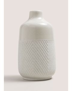 Speckled Pattern Ceramic Vase (30cm x 17cm x 17cm)-White