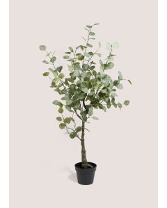 Faux Eucalyptus Tree In Pot (120cm)-Black