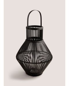 Rattan Lantern (70cm x 34cm x 34cm)-Black