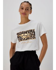 Cream Leopard Paris Graphic T-Shirt