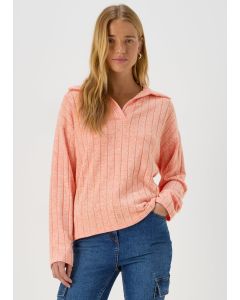 Coral Ribbed Shirt