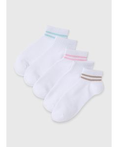 5 Pack Stripe Sports Socks-Multi-One Size