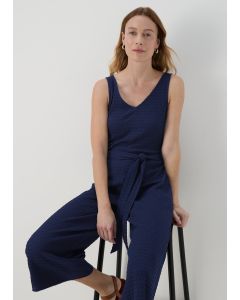 V Neck Crinkle Jumpsuit