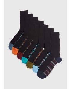 7 Pack Stripe Socks