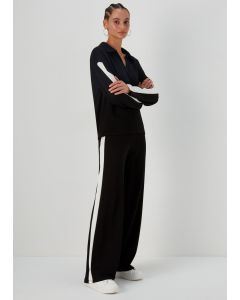  Side Stripe Wide Leg Trousers