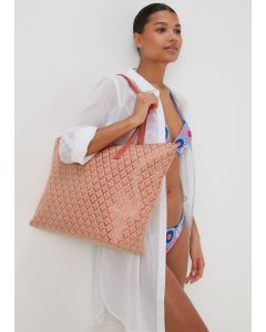 Straw Bag-Pink-One Size