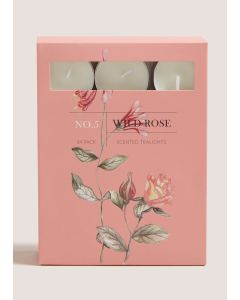 24 Pack Rose Cottage Tealight Candles-Pink-One Size