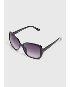 Square Sunglasses-Black-One Size