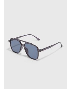 Aviator Sunglasses-Navy-One Size