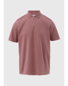 Plain Zip Polo Shirt