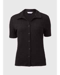  Textured Short Sleeve Jersey Shirt