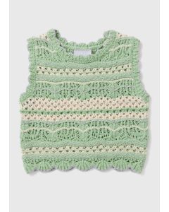 Girls Lurex Crotchet Top