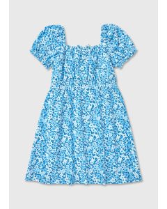 Girls Floral Crinkle Dress