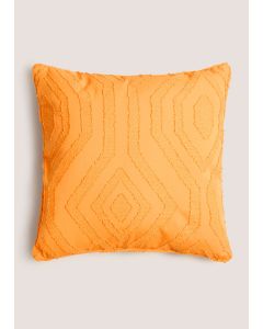 Geometric Pattern Cushion-Orange-One Size