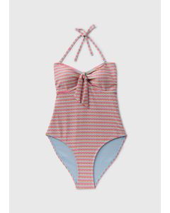 Striped Textu Swimsuit