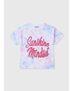 Girls Tie Dye Sequin T-Shirt