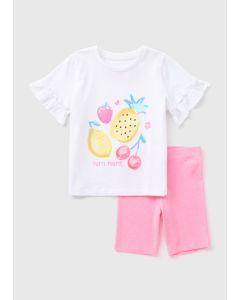 Girls Fruit Salad T-Shirt & Cycle Sorts Set