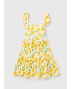 Girls Lemon Viscose Dress