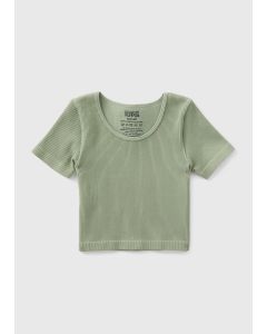 Girls Seamless Ribbed T-Shirt