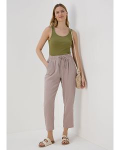 Double Cloth Crop Trousers