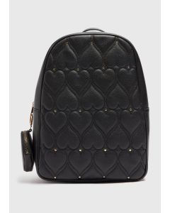 Girls Studded Backpack-Black-One Size