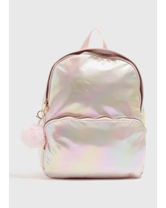 Girls Iridescent Backpack-Pink-One Size