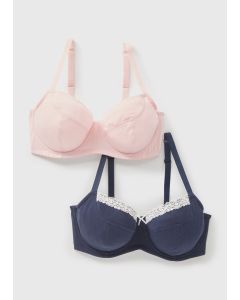 2 Pack DD Plus Non Padded Bras