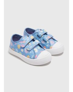 Girls Floral Strap Trainers