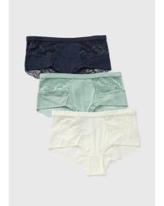 3 Pack Lace Midi Knickers