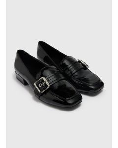 Patent Buckle Loafers