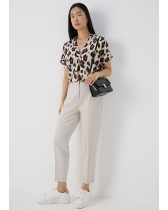 Et Vous Leopard Print Airflow Top