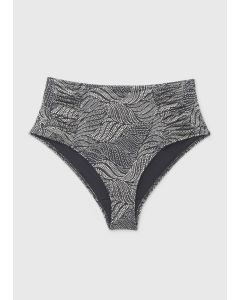 Leaf Print High Waisted Bikini Bottoms