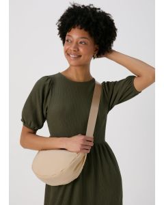 Nylon Moon Bag-Beige-One Size